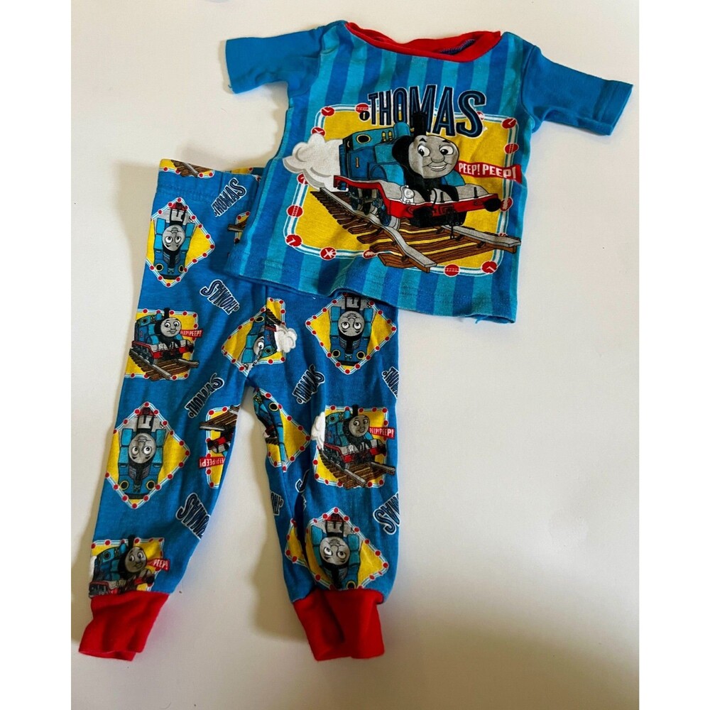 Thomas & Friends Engine Train Toddler 12M 2 Piece Pajamas 100% Cotton